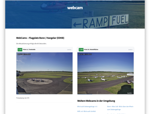 Neue Webcams am Platz